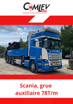 SCANIA, grue auxiliaire  78T/ M