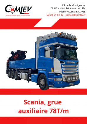 SCANIA, grue auxiliaire  78T/ M